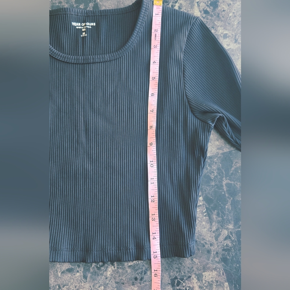 Year of Ours Black High-Waist Ribbed Lace-Up Leggings & Long Sleeve Top S M #87 - Picture 9 of 14